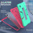 For Samsung Galaxy Tab A11 Case Robot Style Silicone + PC Tablet Cover with Kickstand - Mint Green  /  Rose - 3