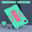 For Samsung Galaxy Tab A11 Case Robot Style Silicone + PC Tablet Cover with Kickstand - Mint Green  /  Rose - 5