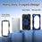 For Samsung Galaxy Tab A11+ Case Silicone + PC Hand Grip Kickstand Tablet Cover with Shoulder Strap - Navy Blue  /  Black - 2