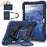For Samsung Galaxy Tab A11+ Case Silicone + PC Hand Grip Kickstand Tablet Cover with Shoulder Strap - Navy Blue  /  Black - 3