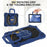 For Samsung Galaxy Tab A11+ Case Silicone + PC Hand Grip Kickstand Tablet Cover with Shoulder Strap - Navy Blue  /  Black - 5