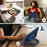 For Samsung Galaxy Tab A11+ Case Silicone + PC Hand Grip Kickstand Tablet Cover with Shoulder Strap - Navy Blue  /  Black - 7