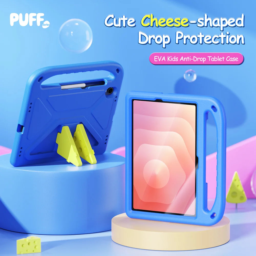 DUX DUCIS For Samsung Galaxy Tab S11 Tablet Case with Kickstand  Puff Series EVA Kids Shockproof Cover - Blue - 3