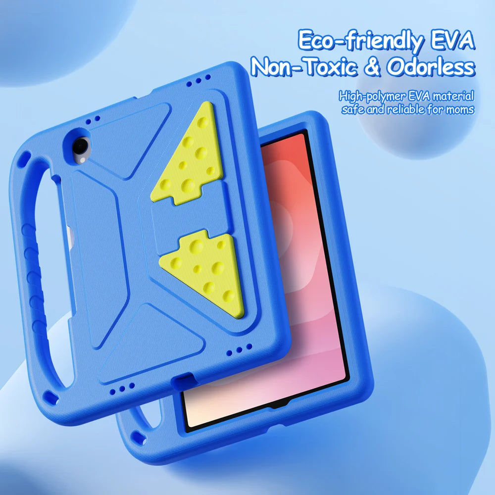 DUX DUCIS For Samsung Galaxy Tab S11 Tablet Case with Kickstand  Puff Series EVA Kids Shockproof Cover - Blue - 4