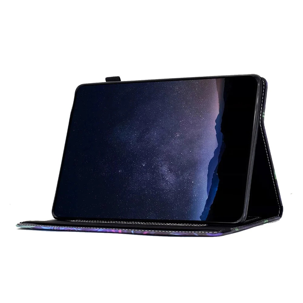 Leather Case for iPad 10.2 (2020) / (2019) / iPad Air 10.5 inch (2019) / Pro 10.5-inch (2017) Pattern Print Card Slots Stand Auto Sleep Wake Tablet Cover - Colorful Cat - 3