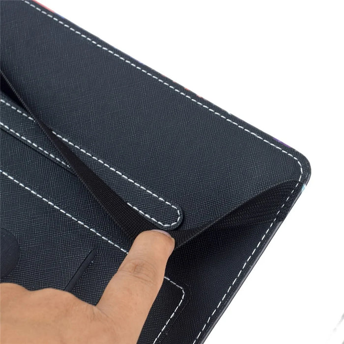 For iPad (2025) / iPad 10.9 (2022) Leather Case Pattern Print Card Slots Stand Auto Sleep Wake Tablet Cover - Colorful Cat - 4