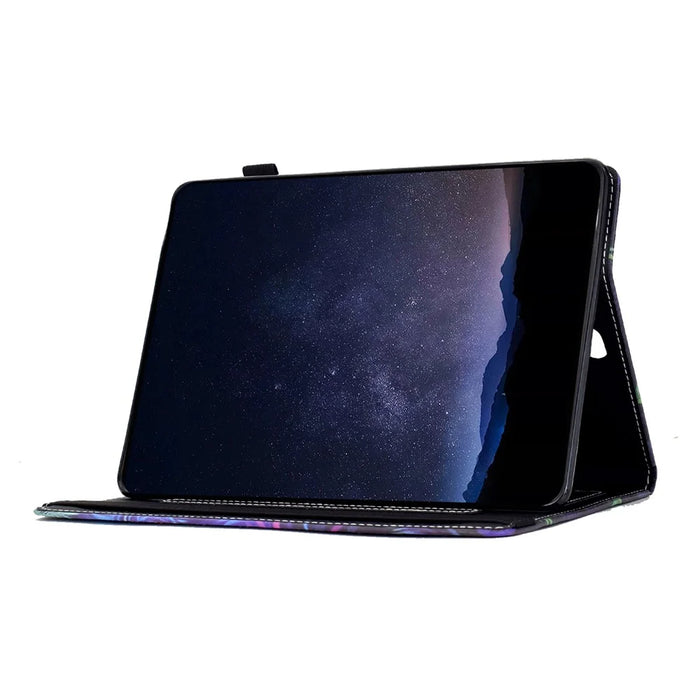For Samsung Galaxy Tab A11+ / A9+ Leather Case Pattern Print Card Slots Stand Auto Sleep Wake Tablet Cover - Colorful Cat - 3