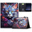 For Samsung Galaxy Tab S10 FE+ Leather Case Pattern Print Card Slots Stand Auto Sleep Wake Tablet Cover - Colorful Cat - 1