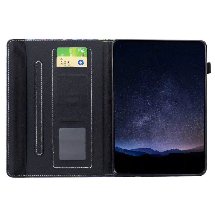 For Lenovo Idea Tab Pro / Tab P12 Pro Gen 2 Leather Case Pattern Print Card Slots Stand Auto Sleep Wake Tablet Cover - Colorful Cat - 2