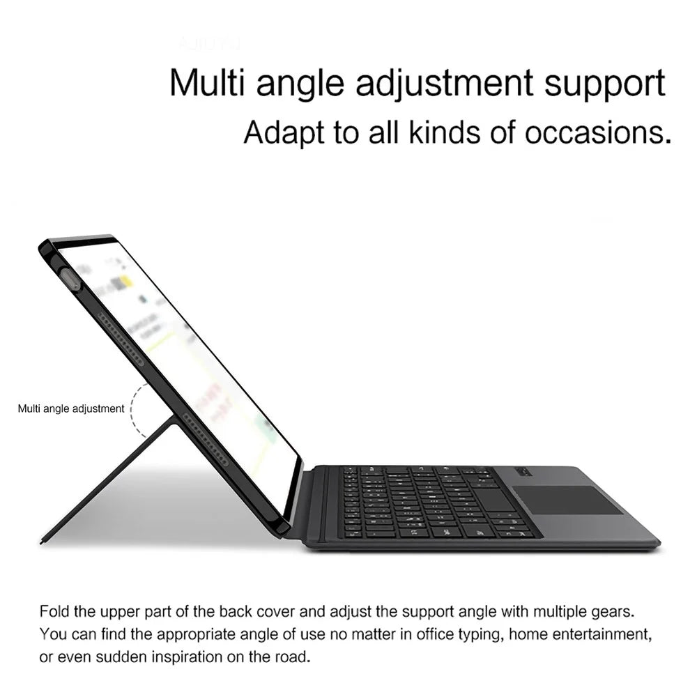 For Honor MagicPad3 12.5 Leather Case + Touchpad Bluetooth-Compatible Keyboard (without Backlit) - 5