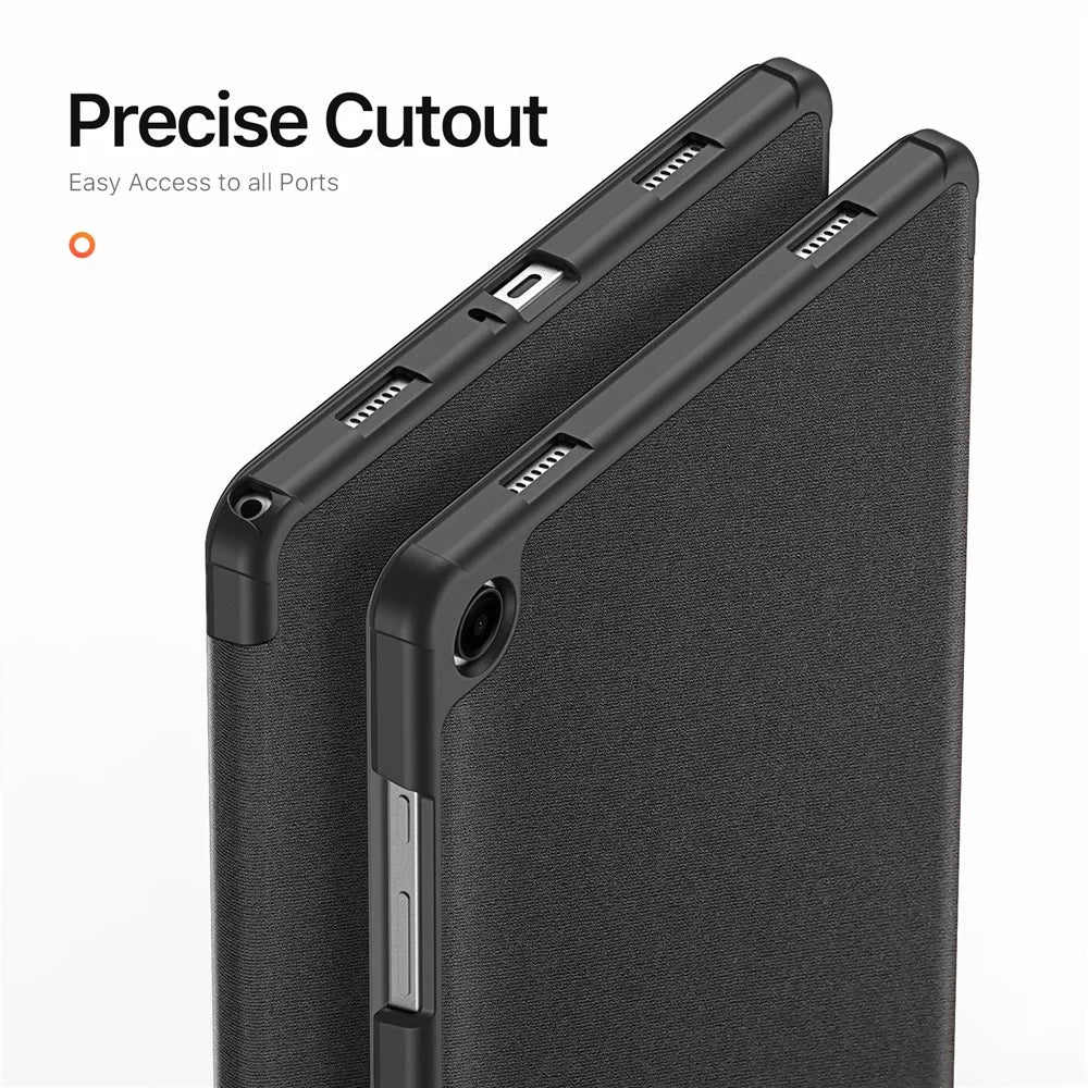 DUX DUCIS Domo Series for Samsung Galaxy Tab A9+ Case Tri-Fold Stand Leather Cover Auto Wake / Sleep - Black - 5