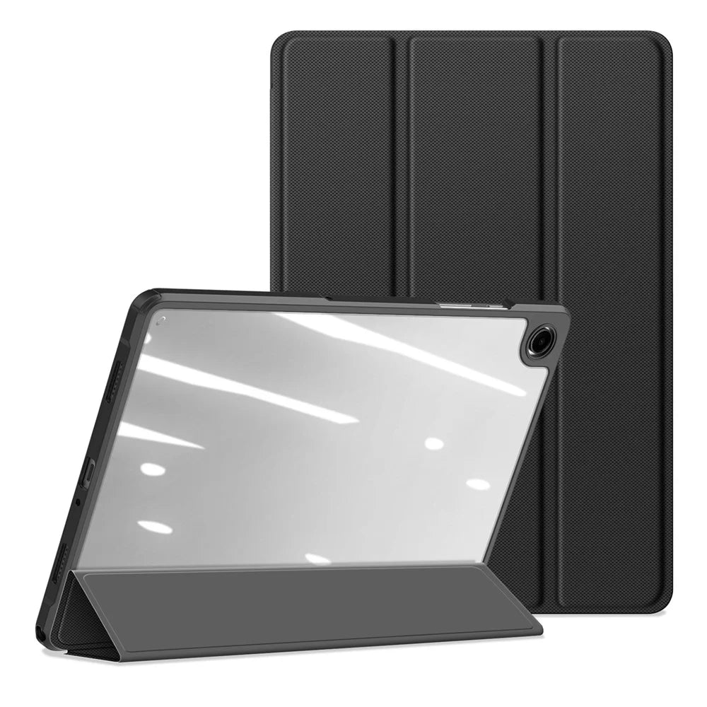 DUX DUCIS TOBY Series For Samsung Galaxy Tab A9+ Case PU Leather Tri-Fold Stand Tablet Cover - Black - 1