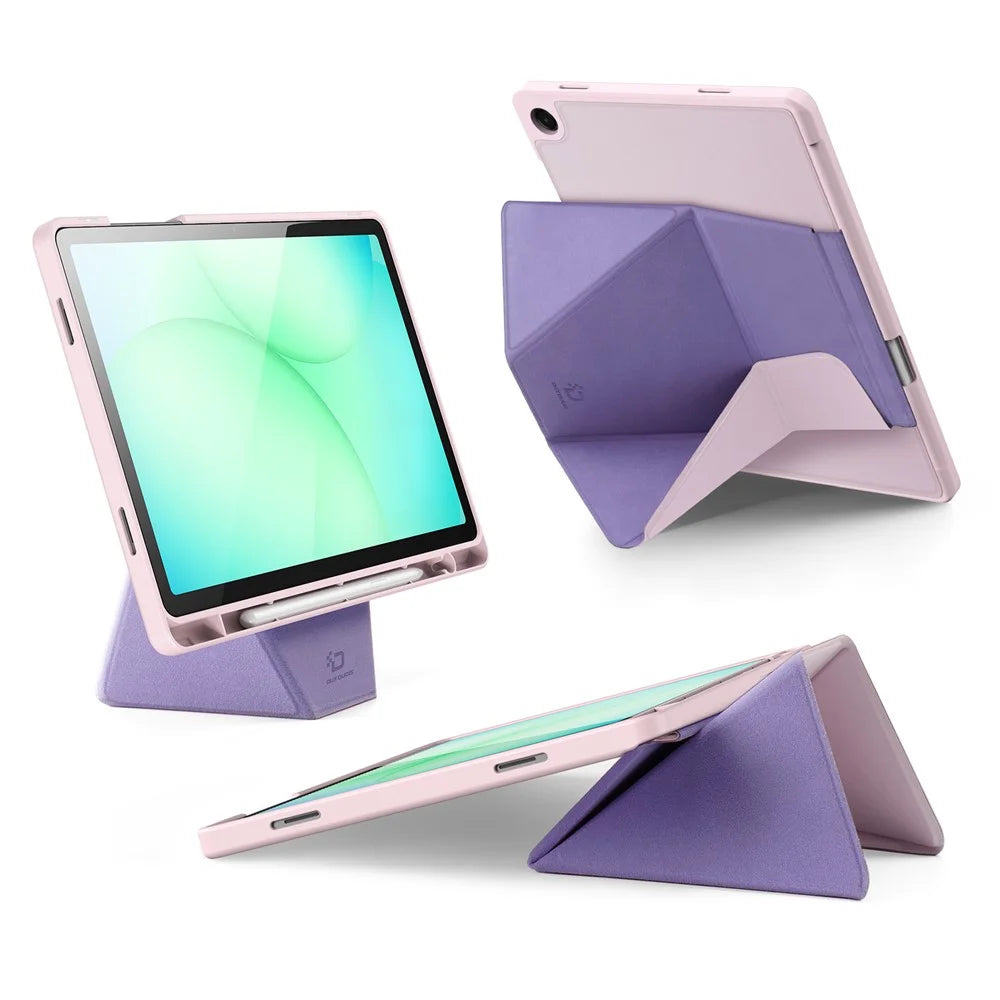 DUX DUCIS Vers Series For Samsung Galaxy Tab A9+ Tablet Case Multi-function Folding Stand Leather Cover - Pink - 2