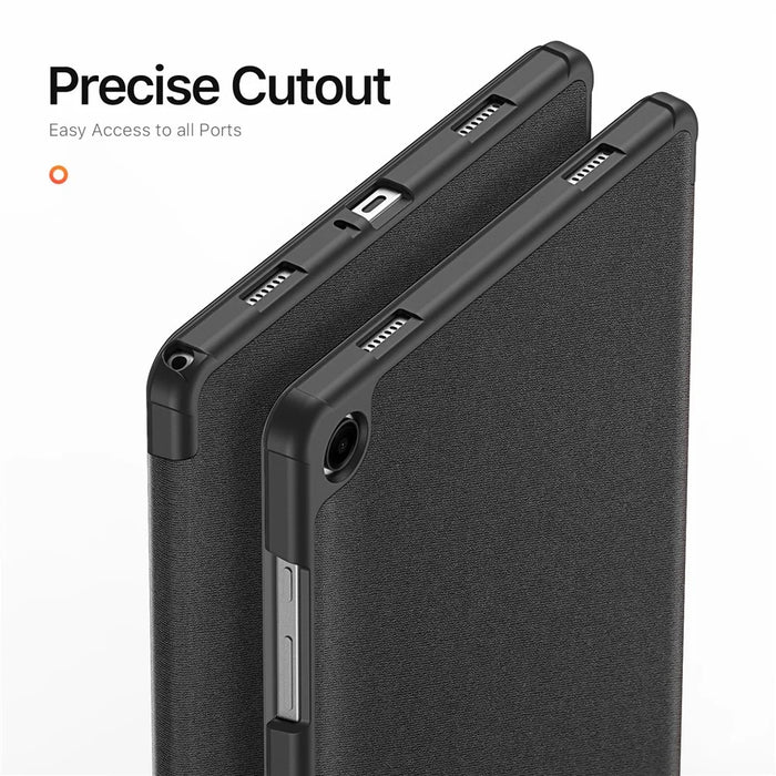 DUX DUCIS Domo Series for Samsung Galaxy Tab A11+ / A9+ Case Tri-Fold Stand Leather Cover Auto Wake / Sleep - Black - 5