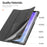 DUX DUCIS Domo Series for Samsung Galaxy Tab A11+ / A9+ Case Tri-Fold Stand Leather Cover Auto Wake / Sleep - Black - 6