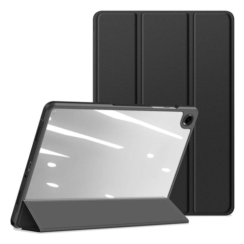 DUX DUCIS TOBY Series For Samsung Galaxy Tab A11+ / A9+ Case PU Leather Tri-Fold Stand Tablet Cover - Black - 1