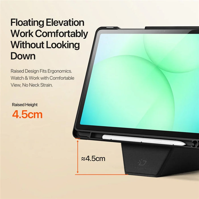 DUX DUCIS Vers Series For Samsung Galaxy Tab A11+ / A9+ Tablet Case Multi-function Folding Stand Leather Cover - Black - 5