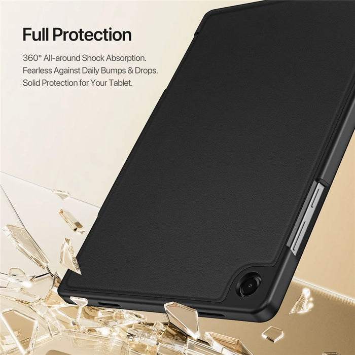 DUX DUCIS Vers Series For Samsung Galaxy Tab A11+ / A9+ Tablet Case Multi-function Folding Stand Leather Cover - Black - 6