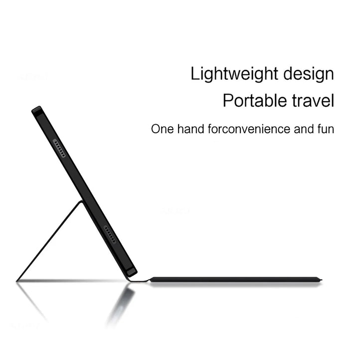 For Samsung Galaxy Tab A11+ Leather Case + Touchpad Bluetooth-Compatible Keyboard with Backlit - 3