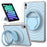 For iPad mini (2024)  /  (2021) Case Kickstand Wave Pattern Shockproof TPU + PC Tablet Cover - Baby Blue - 1