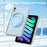 For iPad mini (2024)  /  (2021) Case Kickstand Wave Pattern Shockproof TPU + PC Tablet Cover - Baby Blue - 2