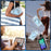 For iPad mini (2024)  /  (2021) Case Kickstand Wave Pattern Shockproof TPU + PC Tablet Cover - Baby Blue - 6