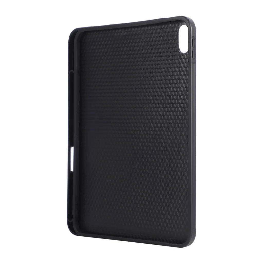 For iPad (2025)  /  10.9 (2022) Case Kickstand PU + TPU Tablet Cover with Wristband  /  Pen Slot - Black - 5