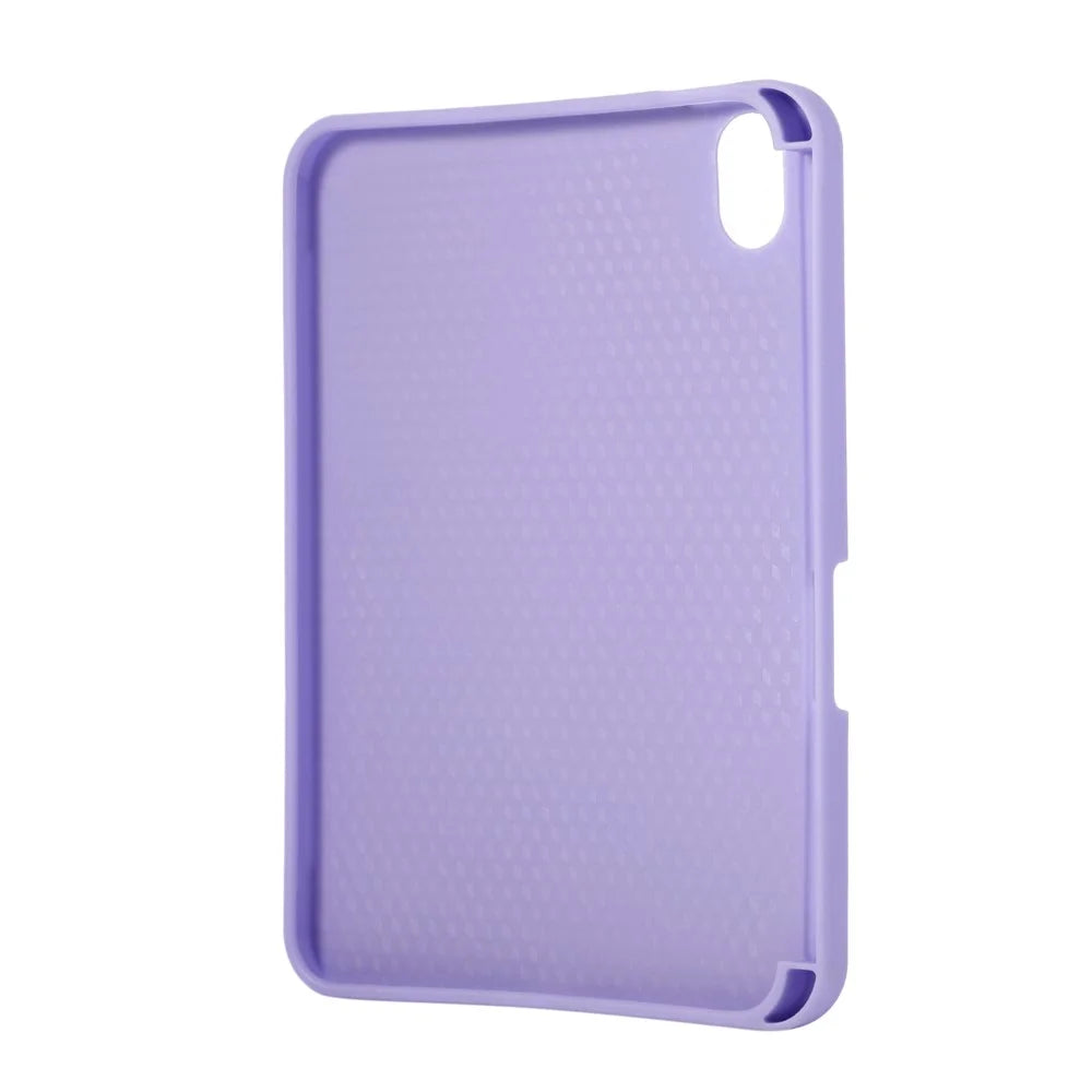 For iPad mini (2024)  /  (2021) Case Kickstand PU + TPU Tablet Cover with Wristband  /  Pen Slot - Purple - 6