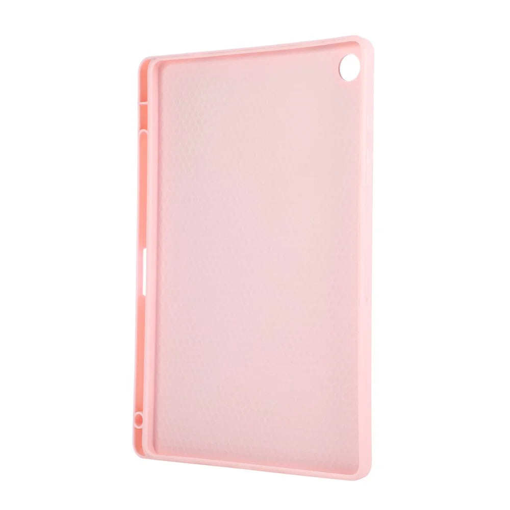 For Samsung Galaxy Tab A11+  /  A9+ Case Kickstand PU + TPU Tablet Cover with Wristband  /  Pen Slot - Pink - 5