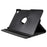 For Samsung Galaxy Tab A11+ Case Rotating Stand PU Leather + PC Tablet Cover with Elastic Band - Black - 3