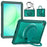 For Samsung Galaxy Tab A11+ Case Rotary Kickstand PC + TPU + Silicone Cover with Shoulder Strap - Midnight Green - 2
