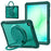 For Samsung Galaxy Tab A11+ Case Rotary Kickstand PC + TPU + Silicone Tablet Cover - Midnight Green - 1