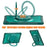 For Samsung Galaxy Tab A11+ Case Rotary Kickstand PC + TPU + Silicone Tablet Cover - Midnight Green - 2