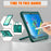 For Samsung Galaxy Tab A11+ Case Rotary Kickstand PC + TPU + Silicone Tablet Cover - Midnight Green - 3