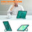 For Samsung Galaxy Tab A11+ Case Rotary Kickstand PC + TPU + Silicone Tablet Cover - Midnight Green - 5