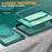 For Samsung Galaxy Tab A11+ Case Rotary Kickstand PC + TPU + Silicone Tablet Cover - Midnight Green - 6