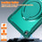 For Samsung Galaxy Tab A11+ Case Rotary Kickstand PC + TPU + Silicone Tablet Cover - Midnight Green - 7