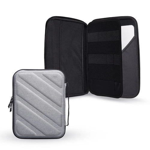 For 10-11 inch 180° Full-Opening Tablet Sleeve Case Waterproof Shockproof Tablet Sleeve Bag - Grey - 1