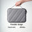 For 10-11 inch 180° Full-Opening Tablet Sleeve Case Waterproof Shockproof Tablet Sleeve Bag - Grey - 3