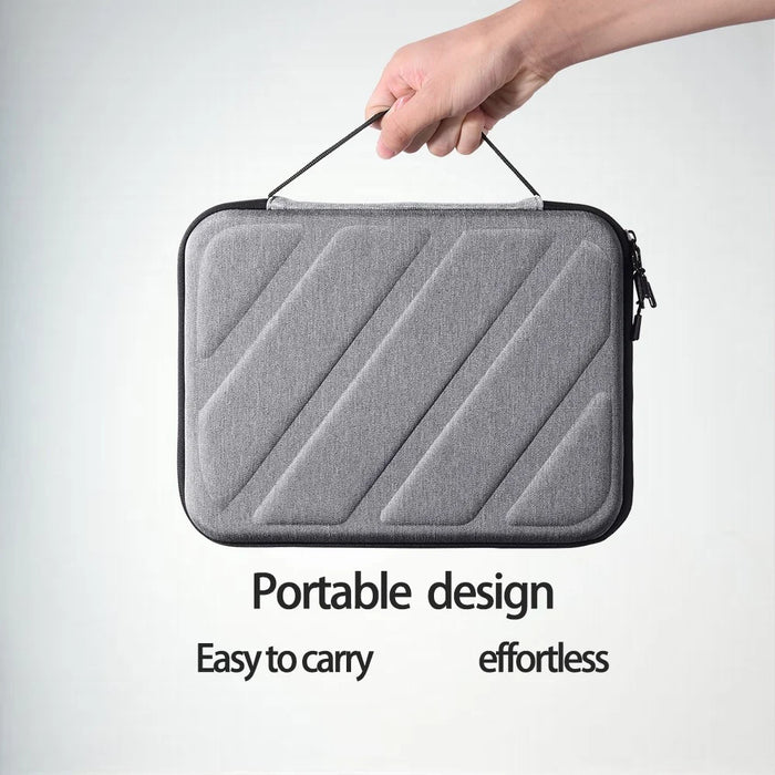 For 10-11 inch 180° Full-Opening Tablet Sleeve Case Waterproof Shockproof Tablet Sleeve Bag - Grey - 3