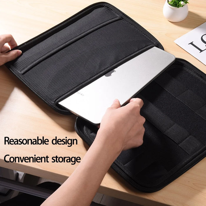 For 10-11 inch 180° Full-Opening Tablet Sleeve Case Waterproof Shockproof Tablet Sleeve Bag - Grey - 4