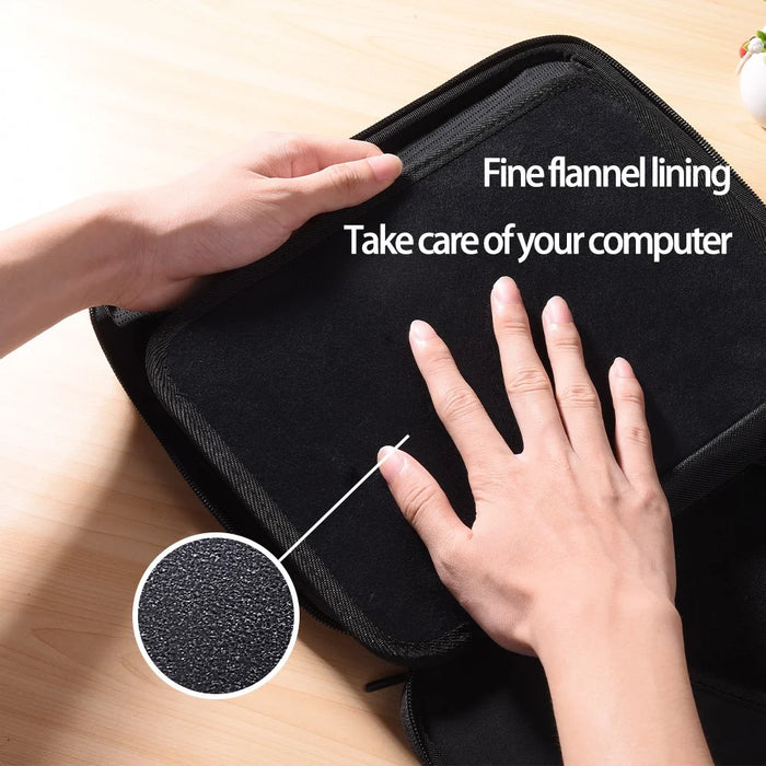 For 10-11 inch 180° Full-Opening Tablet Sleeve Case Waterproof Shockproof Tablet Sleeve Bag - Grey - 5