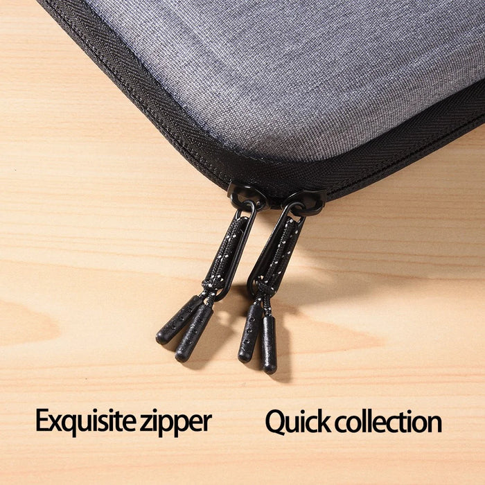For 10-11 inch 180° Full-Opening Tablet Sleeve Case Waterproof Shockproof Tablet Sleeve Bag - Grey - 6