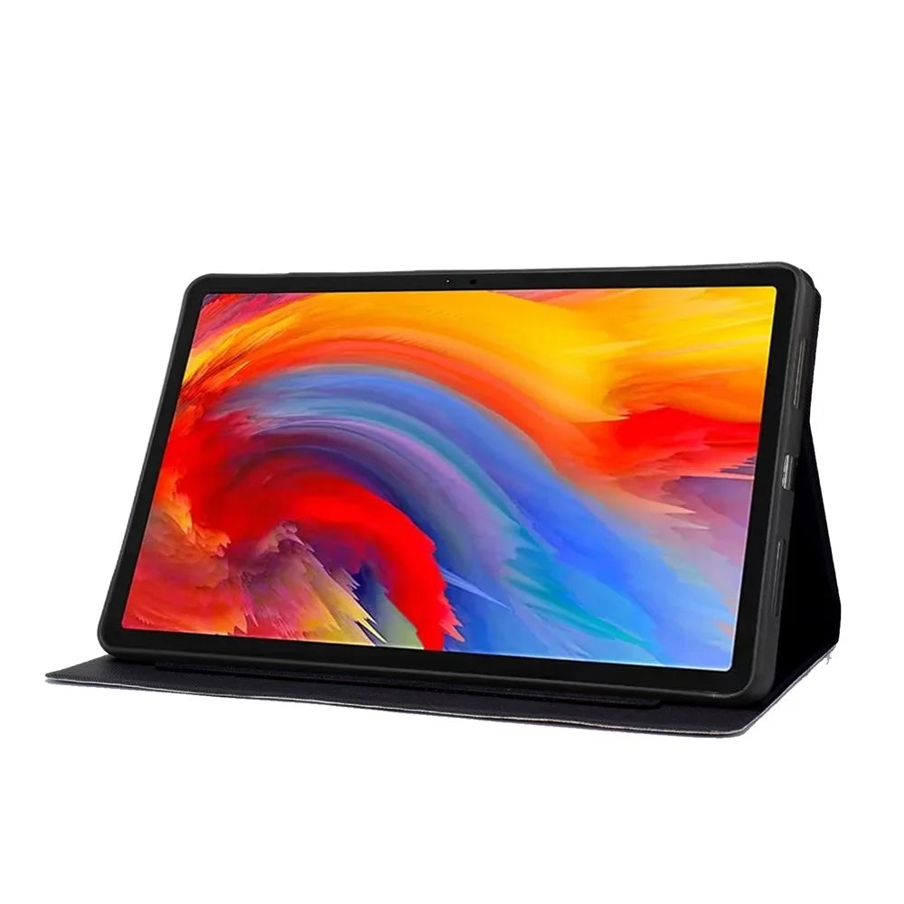 For Lenovo Xiaoxin Pad 12.1 (2025) Case Stand Pattern Printed Leather Cover - Blue Marble - 3