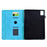 For Lenovo Xiaoxin Pad 12.1 (2025) Case Mandala Imprinted Leather Tablet Cover with Card Slots - Sky Blue - 2