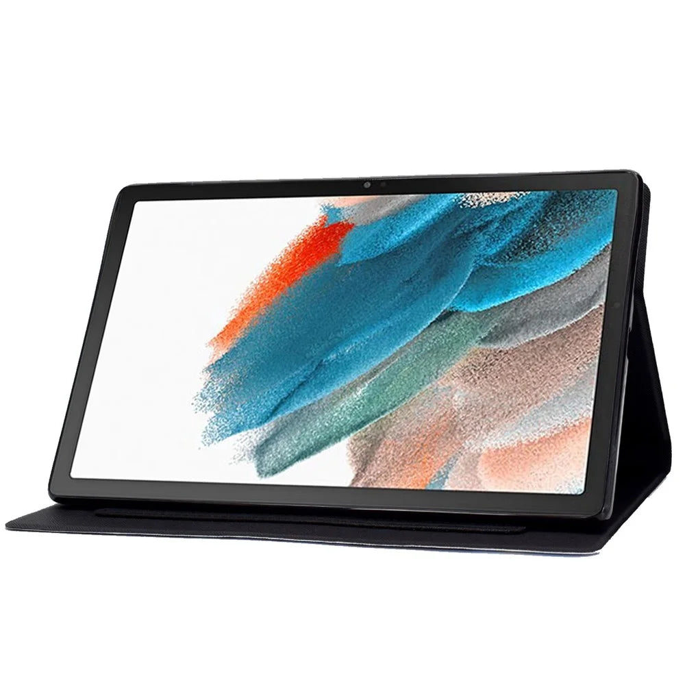 For Samsung Galaxy Tab A8 10.5 (2021) SM-X200 / X205 / Tab A8 10.5 (2022) Anti-drop Magnetic Pattern Printing Cover Folio Flip Auto Wake / Sleep PU Leather Stand Case with Card Slots - Leopard - 3