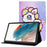 For Samsung Galaxy Tab A8 10.5 (2021) SM-X200 / X205 / Tab A8 10.5 (2022) Dual-sided Magnetic Pattern Printing Cover Anti-drop PU Leather Stand Stitching Case with Card Slots - Colorful Horse - 1