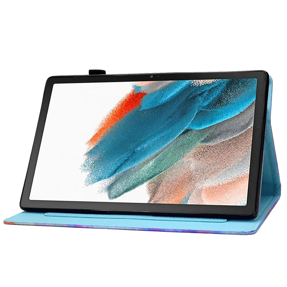 For Samsung Galaxy Tab A8 10.5 (2021) SM-X200 / X205 / Tab A8 10.5 (2022) PU Leather Pattern Printing Cover Smart Folio Stand Stitching Case with Card Slots and Pencil Holder - Butterfly - 3