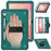 For Samsung Galaxy Tab S11 Case Kickstand PC + TPU + Silicone Tablet Cover with Rotary Hand Strap - Midnight Green - 2