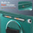For Samsung Galaxy Tab S11 Case Kickstand PC + TPU + Silicone Tablet Cover with Rotary Hand Strap - Midnight Green - 3